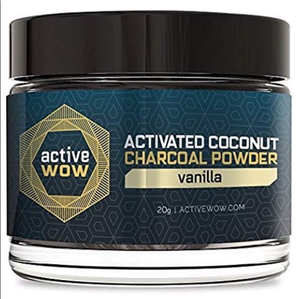 Coconut Charcoal Powder, Vanilla teeth whitening